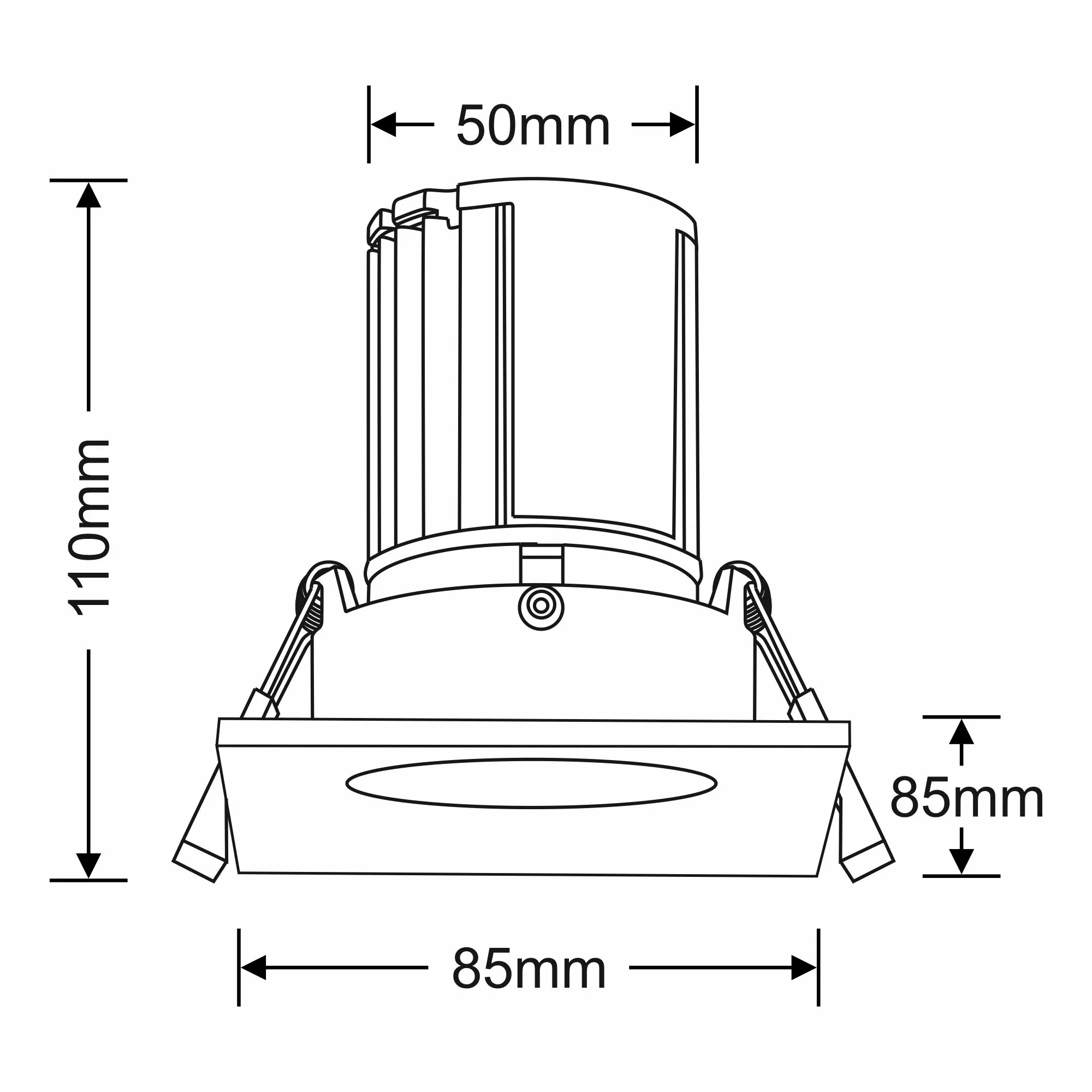 Bruve SQ 9 IP65 Recessed Ceiling Luminaires Dlux Round Recess Ceiling